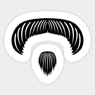 Wide Moustache! Sticker